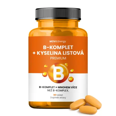 MOVit B-Komplet + Kyselina listová PREMIUM 90 tablet