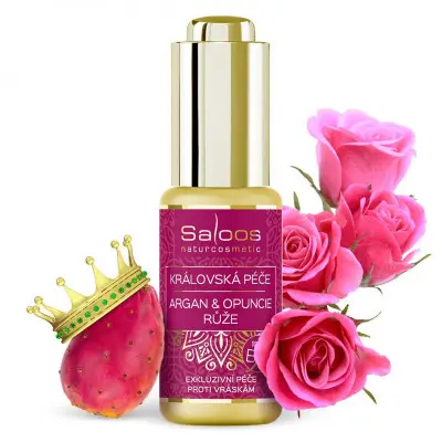 Saloos Královská péče Argan & Opuncie – Růže 100% bio 20 ml