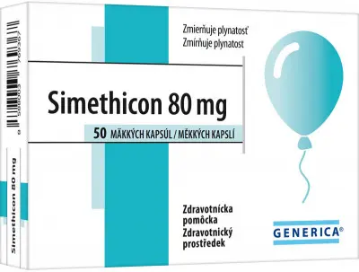 Simethicon 80mg 50 měkkých kapslí Generica