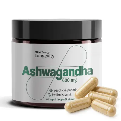 Ashwagandha 600 mg, 5% withanolidů, 60 kapslí
