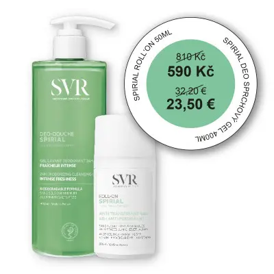 SVR Spiral sprchový gel+Spiral deodorant 24H set