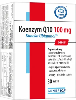Generica Koenzym Q10 100 mg Kaneka Ubiquinol 30 kapslí