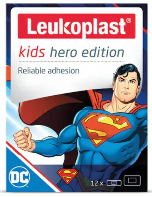 Leukoplast Kids HERO Superman náplast 2 vel.12ks