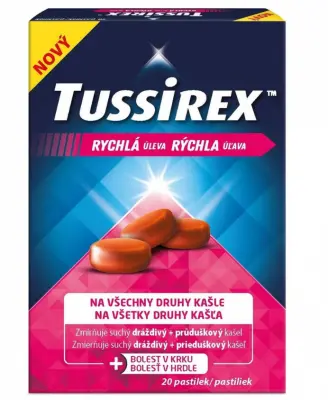 TUSSIREX Pastilky proti kašli 20 kusů
