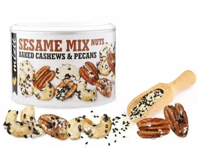 Mixit Oříšky z pece - Sezam a růžová sůl (150g)