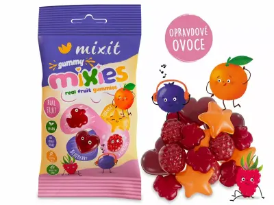 MIXIT Ovocné Mixies přírodní želé bonbony 35 g