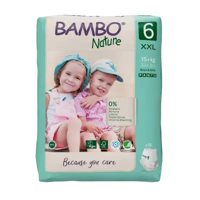 Bambo Nature Pants 6 navl.pl.k.trenink.15+ kg 18ks