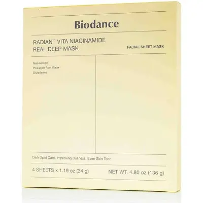 Biodance hydratační maska s niacinamidem 4x34g