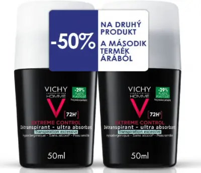 VICHY Homme 72H Extreme Control 2 × 50 ml