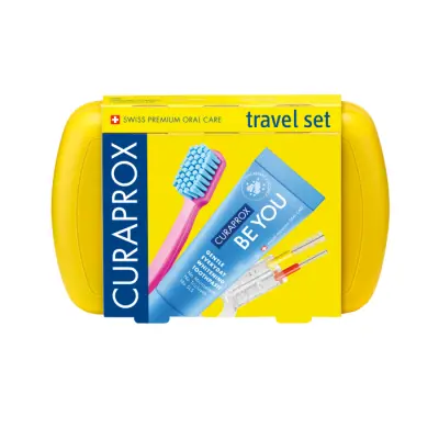 Curaprox Dentální travel set Žlutý