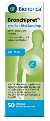BRONCHIPRET Tymián a břečťan sirup 50 ml
