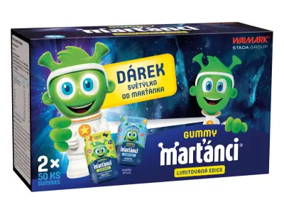 Marťánci Gummy 2x50ks + světýlko Promo