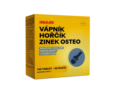 Walmark Vápník, Hořčík, Zinek Osteo 140+40 tablet