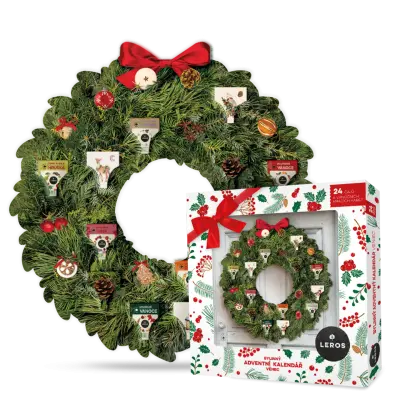 LEROS bylinný adventní kalenář věnec 24 sáčků