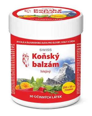 SWISS koňský balzám hřejivý 250 + 50ml