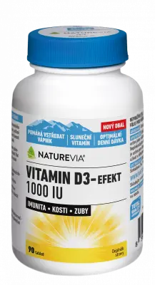 NATUREVIA Vitamín D3-Efekt 1000 I.U. 90 tablet