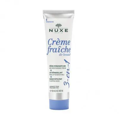 Nuxe Crème Fraîche® 3v1 hydratační krém, odličovací mléko a vypínací maska 100 ml
