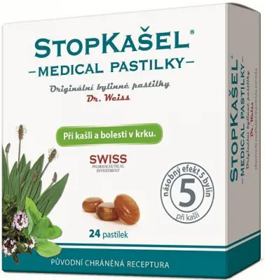 STOPKAŠEL Medical pastilky Dr. Weiss 24 pastilek