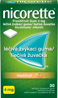 Nicorette Freshfruit Gum 4mg léčivé žvýkací gumy 30ks