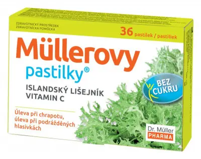 Müllerovy pastilky s isl.lišej.bez cukru 36ks ZP