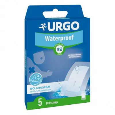 URGO WATERPROOF Voděodolná náplast 10x6cm 5ks NOVÁ