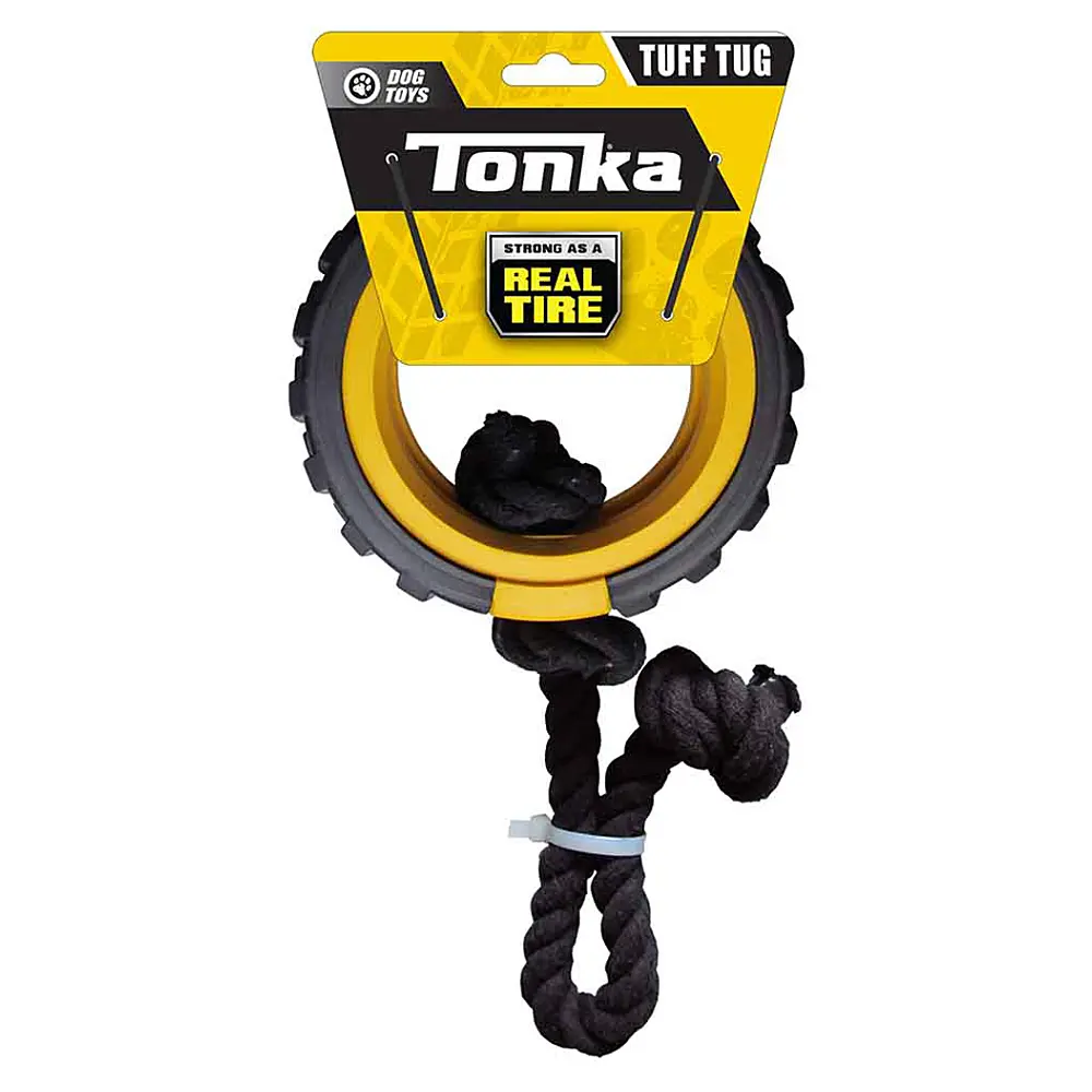 TONKA Hračka pro psy gumové mega tahadlo s lanem a vložkou 38 cm