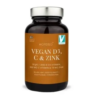 Nordbo Vegan D3, C & Zinek 90 kapslí