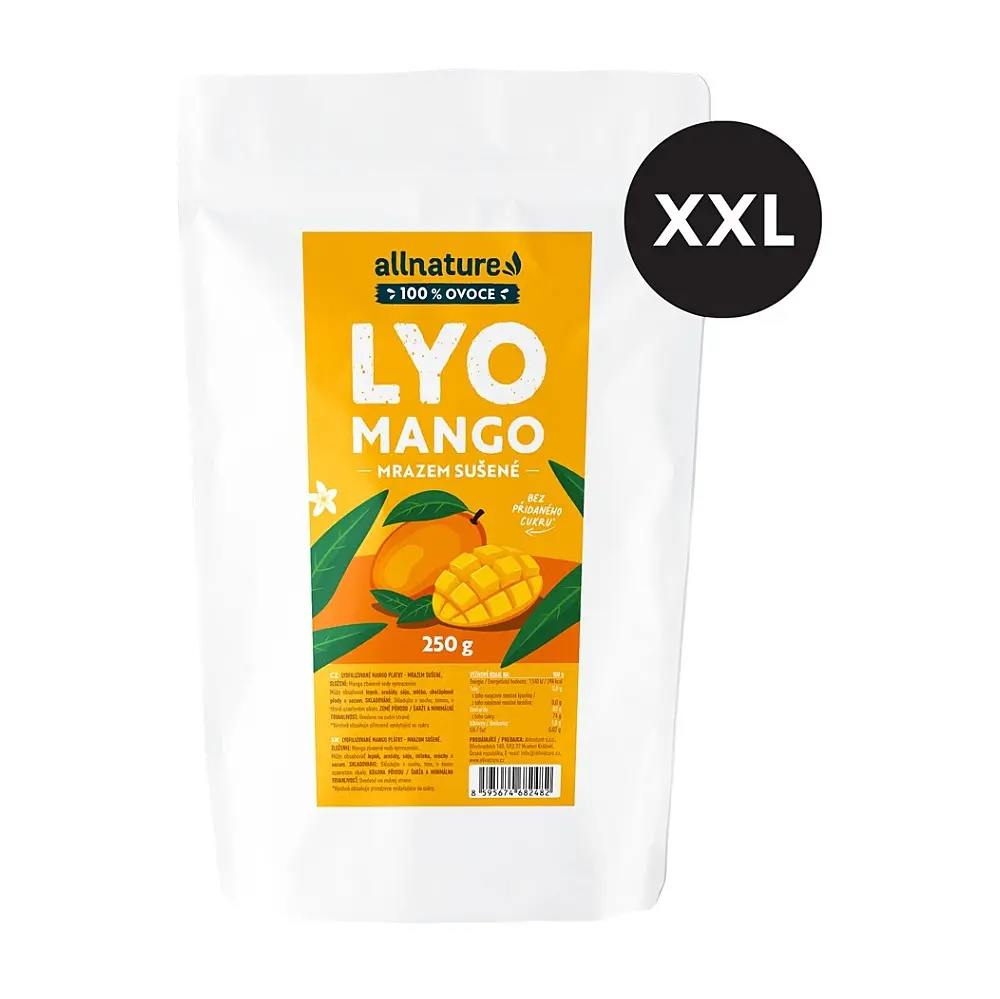 Allnature Mango Lyo mrazem sušené 250g XXL