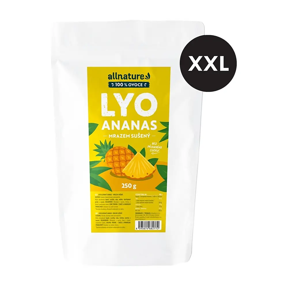 ALLNATURE Ananas sušený mrazem XXL 250 g