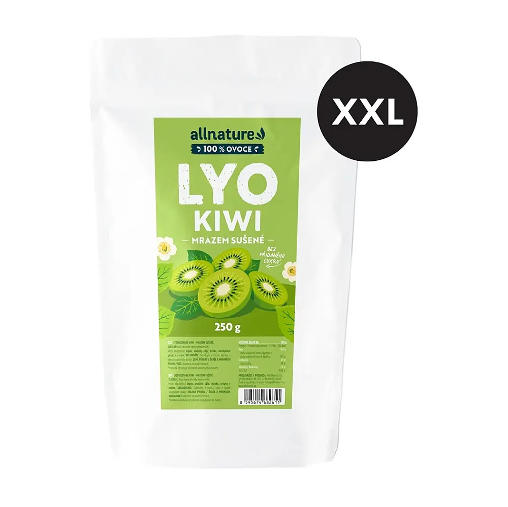 Allnature Kiwi Lyo mrazem sušené 250g XXL