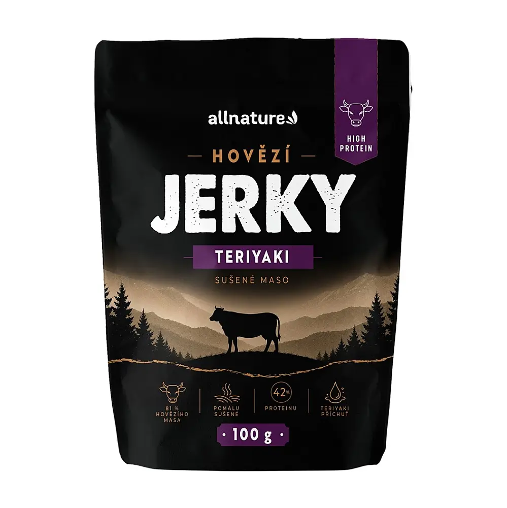 Allnature Hovězí Jerky Teriyaki 100g