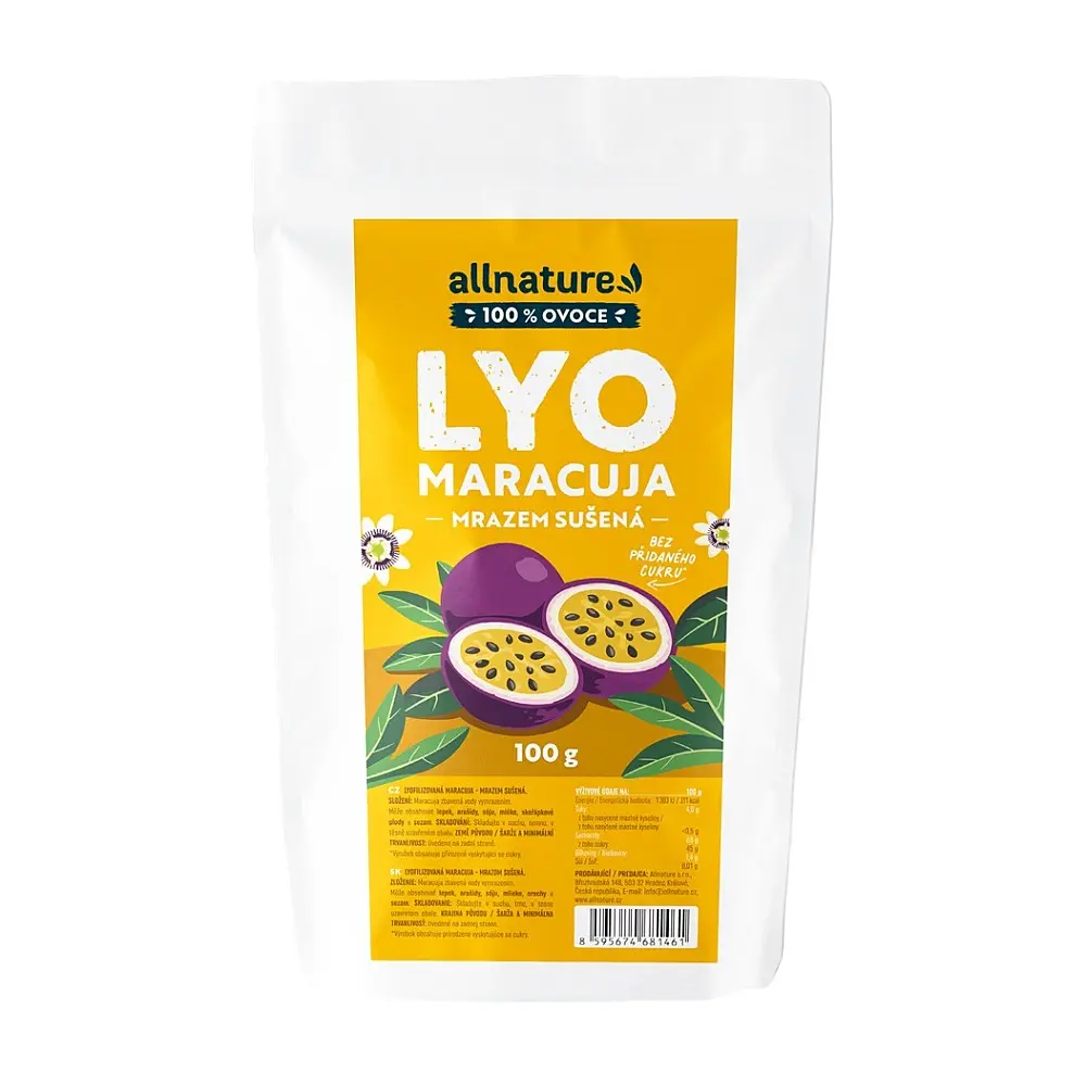 Allnature Maracuja Lyo mrazem sušená 100g