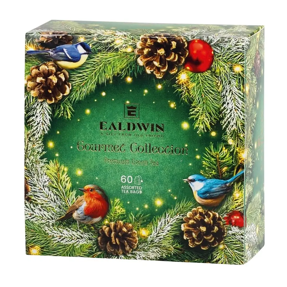 EALDWIN Christmas gourmet collection kolekce zelených čajů 60 sáčků