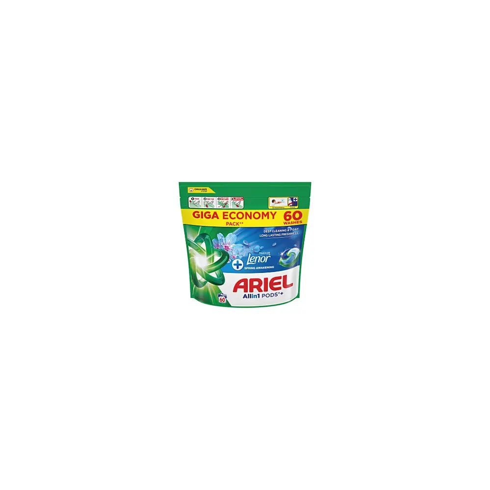 Ariel Allin1 PODS +Touch of Lenor Spring Awakening kapsle na praní 60 PD