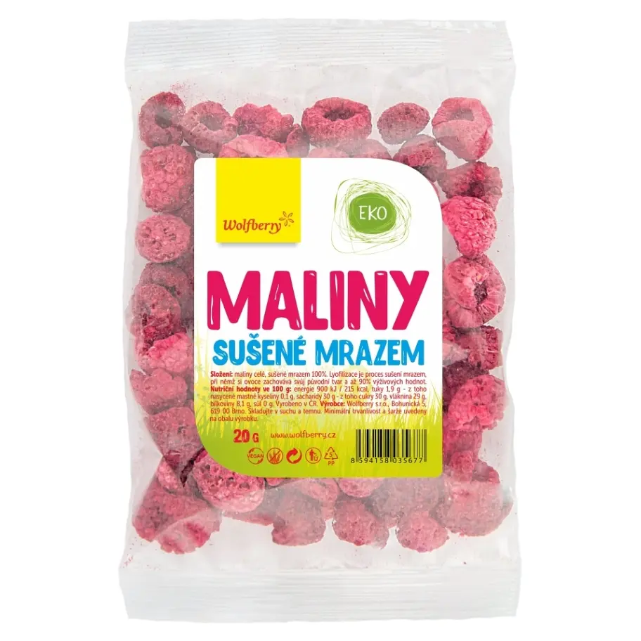 Maliny lyofilizované 20g Wolfberry