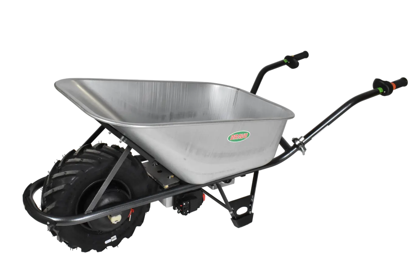 Motúčko EXTRA HERKULES - elektrické kolečko Pozinkovaná korba 100 l  Pneumatika 16 cm Skládací rám 1x LiFePo 12 V / 25 Ah