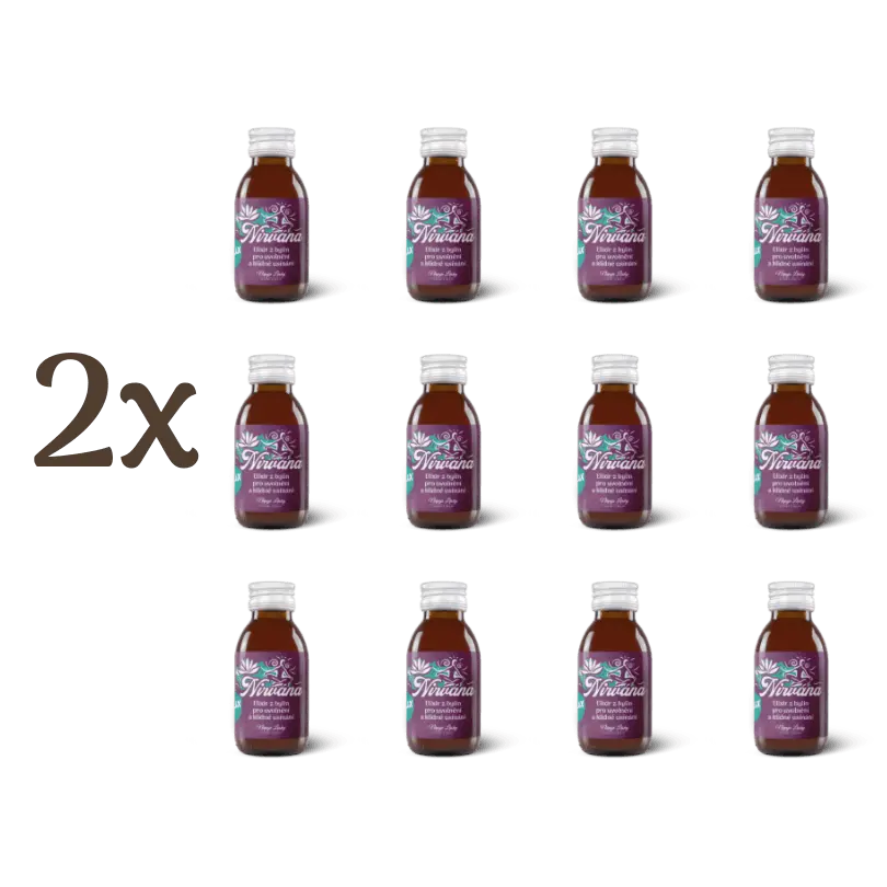 Nirvána – elixír relaxace a klidného usínání 100 ml 24 kusů