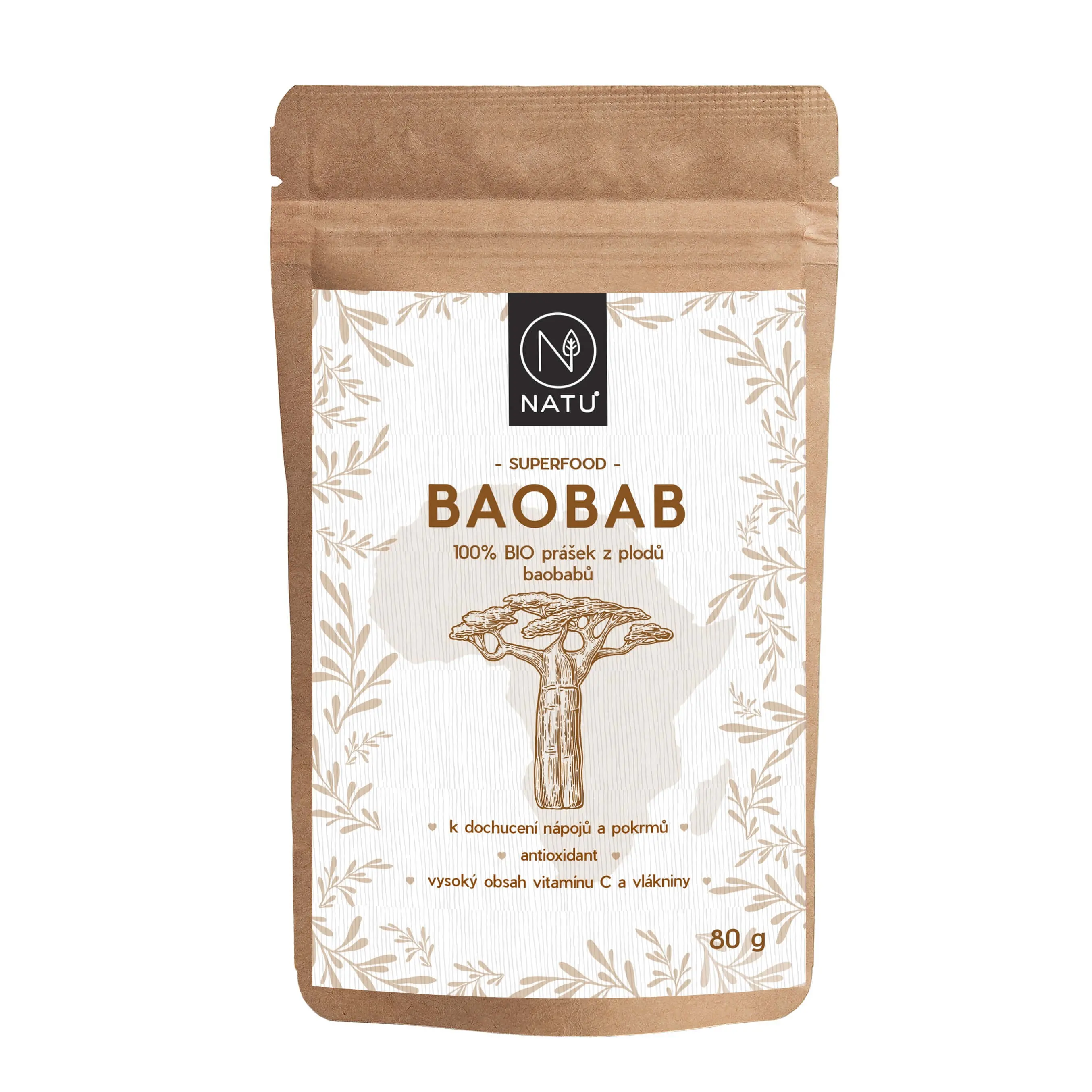 NATU Baobab BIO prášek 80 g