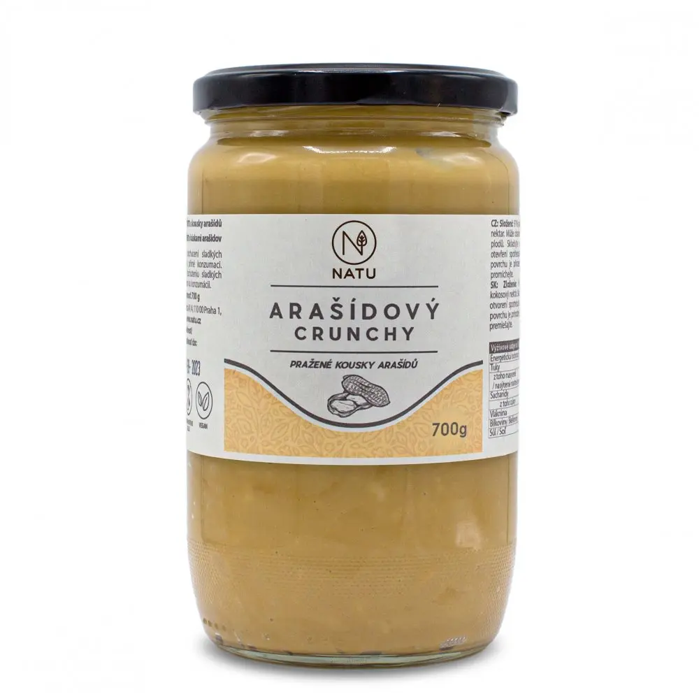 NATU Arašídový krém crunchy 700 g