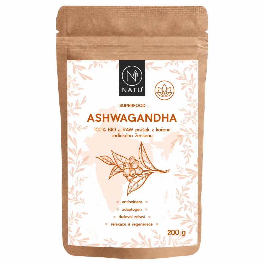 NATU Ashwagandha BIO prášek 200 g