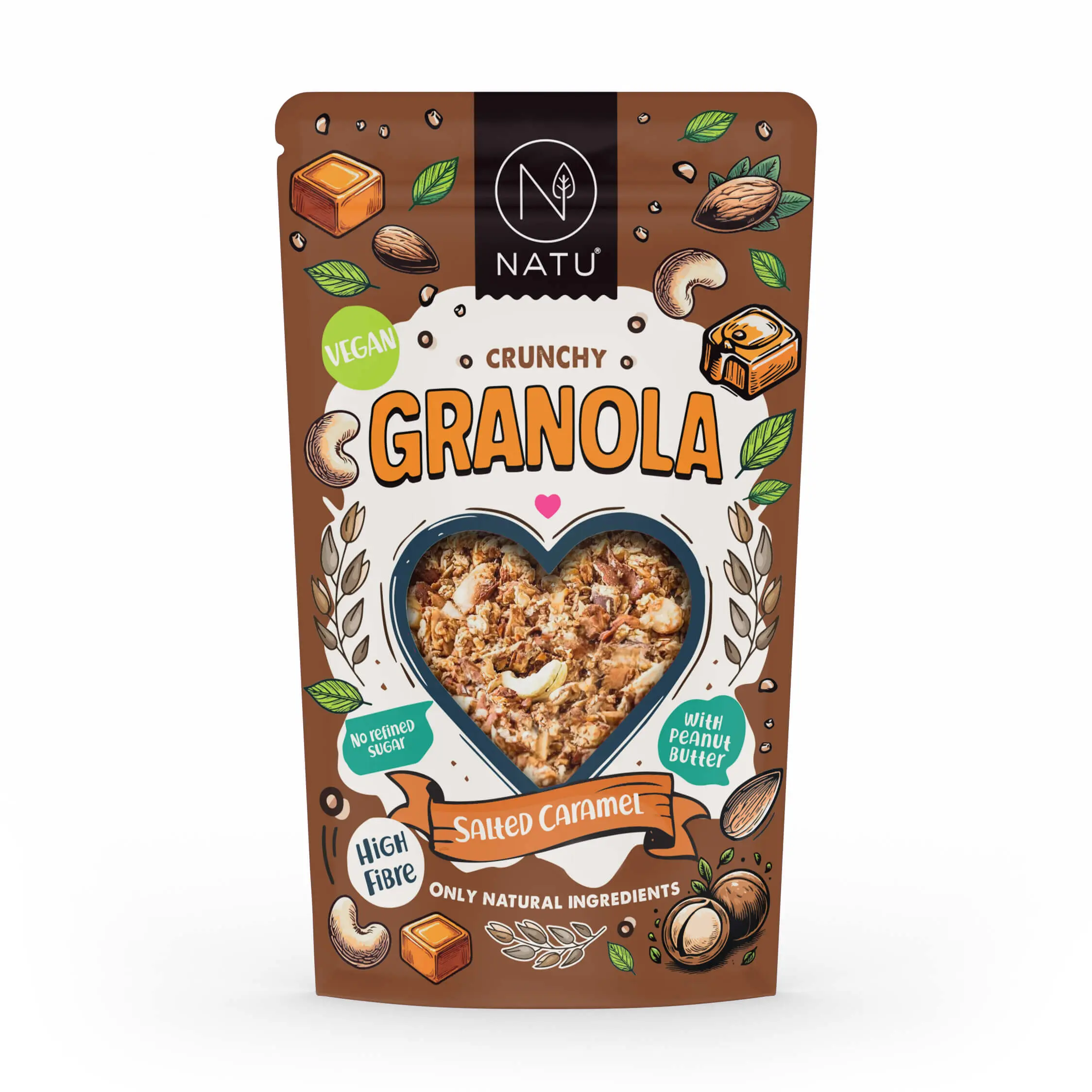 NATU Granola slaný karamel 400 g