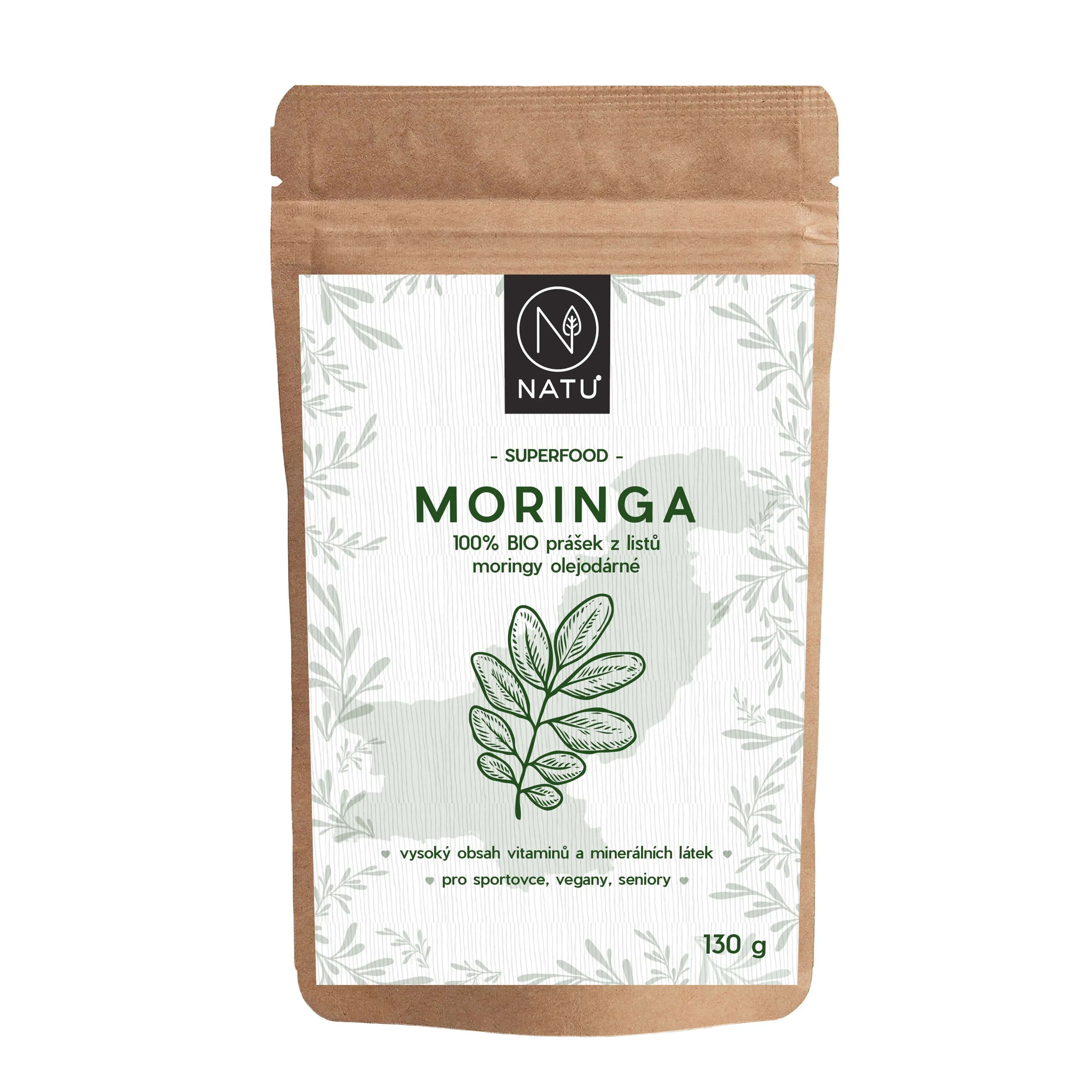 NATU Moringa prášek BIO 130 g