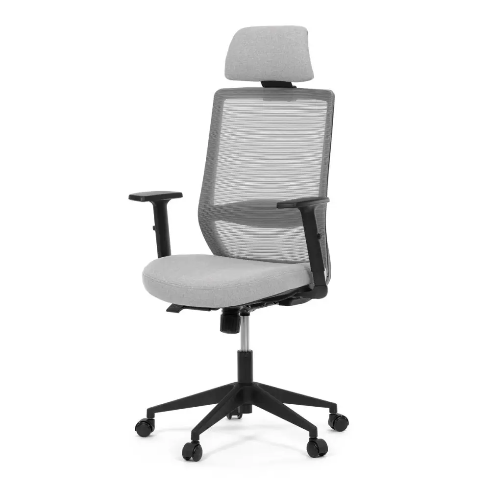 Kancelářská ergonomická židle SENA — síť / látka, černá / šedá