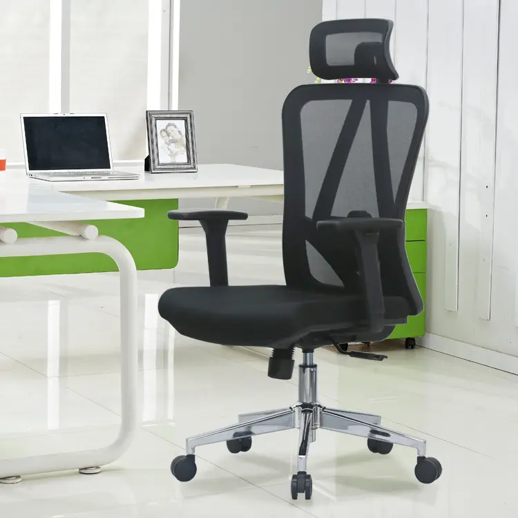 Kancelářská ergonomická židle Neoseat BOROSI — síť / látka, černá, nosnost 150 kg