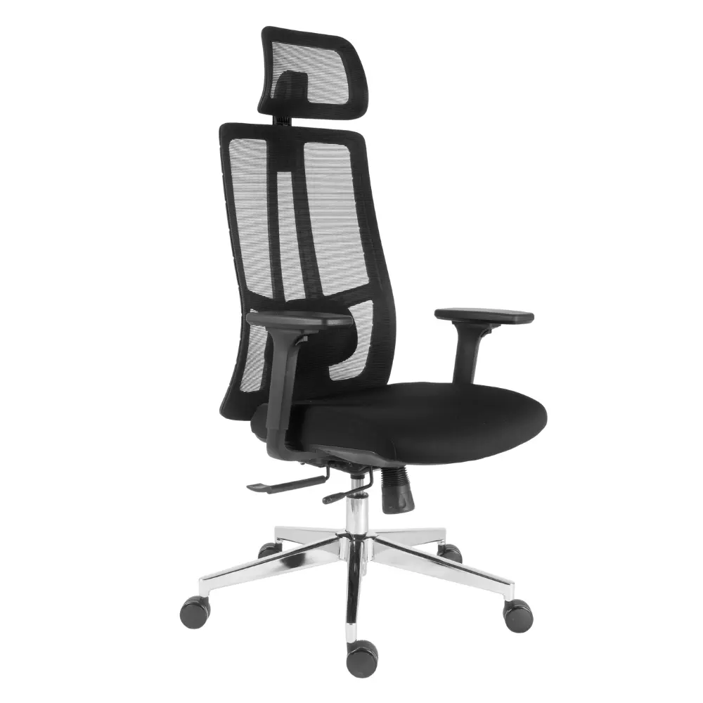 Kancelářská ergonomická židle Neoseat SPINO — síť / látka, černá, nosnost 150 kg