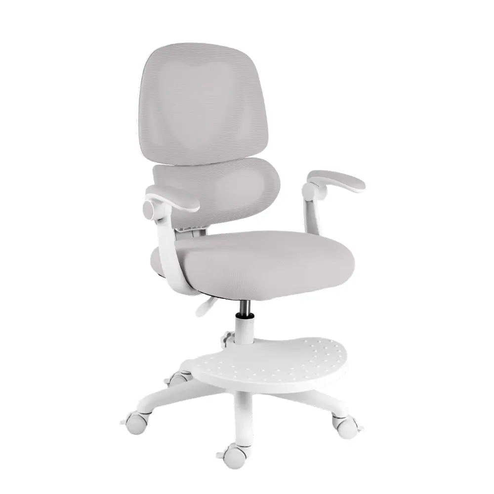 Dětská otočná židle Neoseat JUNI 023 — látka, pratelný potah, šedá