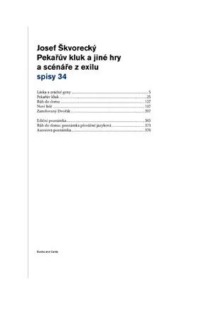 Pekařův kluk a jiné hry a scénáře z exilu - Josef Škvorecký