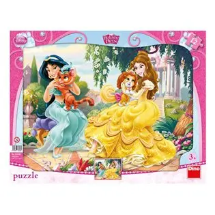 Puzzle Princezny & mazlíčci 12 dílků