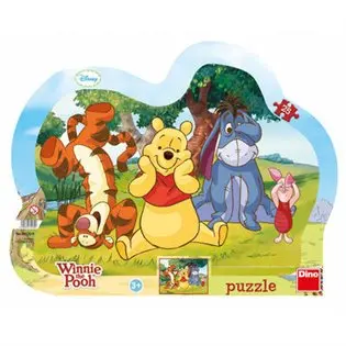 Dino Puzzle Schovávaná s Medvídkem Pú 25 dílků deskové