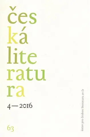 Česká literatura 4/2016